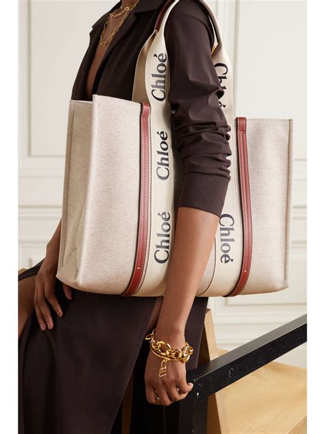 chloe woody tote fake|chloe medium woody canvas tote.